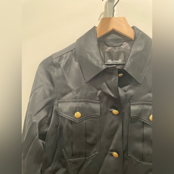Madewell Double-Faced Satin Safari Jacket Size XXS - Picture 10 of 13